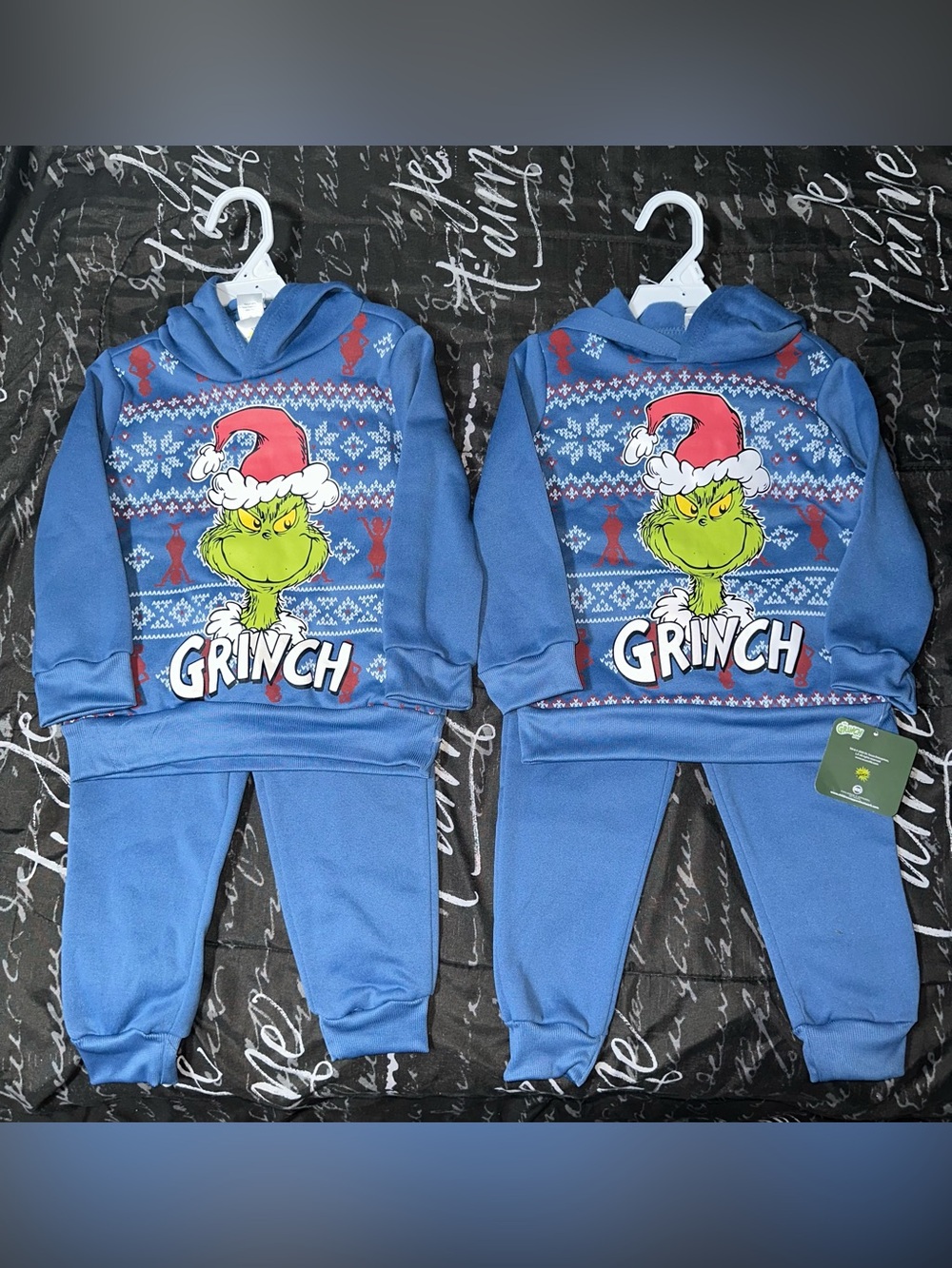 NEW Dr. Seuss “The Grinch” Toddler Christmas Hoodie & Jogger 2-Piece Set Size 3T